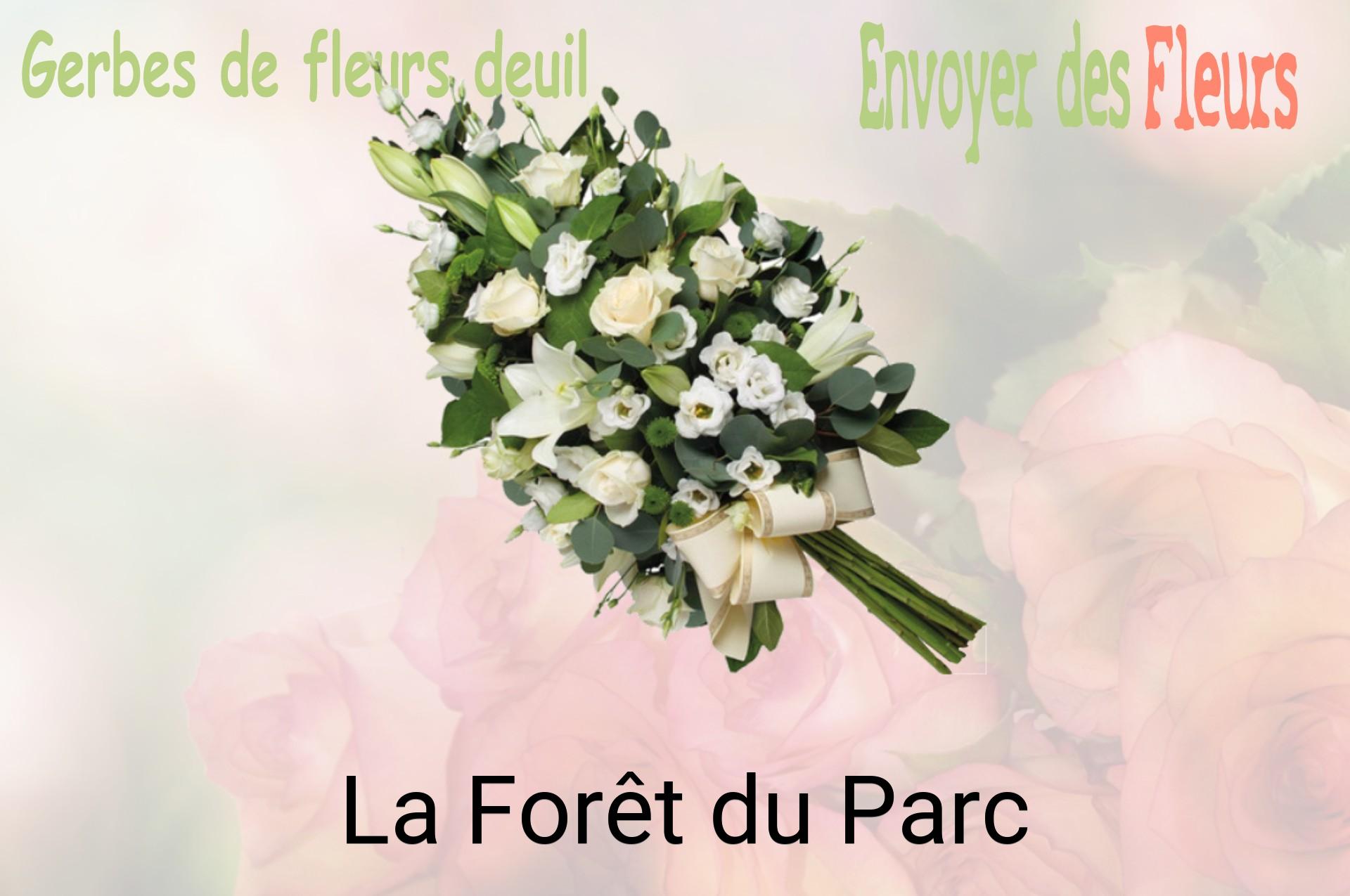 Gerbe de fleurs de deuil livrée à La Forêt-du-Parc